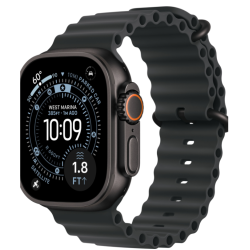 Apple Watch Ultra 3, 49 мм, титан чёрного цвета, ремешок Ocean чёрного цвета (2025)