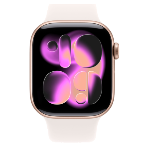 Apple Watch Series 11, 42 мм, алюминий цвета «розовое золото», спортивный ремешок цвета «светлые румяна» S/M — фото 2