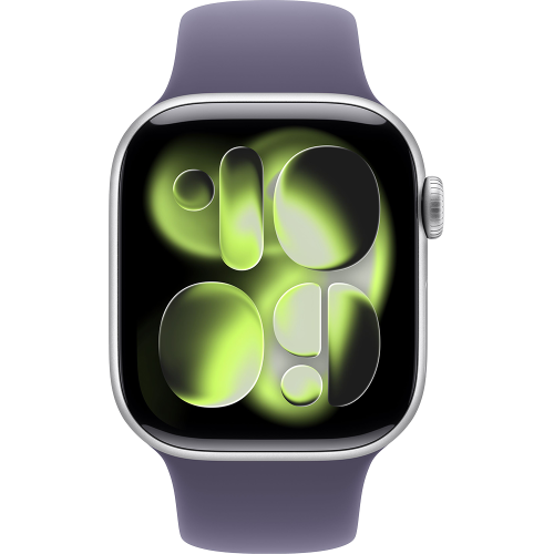 Apple Watch Series 11, 46 мм, алюминий серебристого цвета, спортивный ремешок цвета «фиолетовый туман» M/L — фото 2