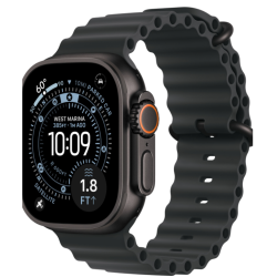 Apple Watch Ultra 3, 49 мм, титан чёрного цвета, ремешок Ocean чёрного цвета (2025)