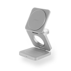 Беспроводное зарядное устройство с поддержкой MagSafe, uBear Balance, серебро 