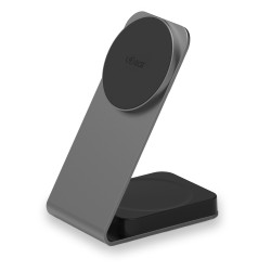 Беспроводное зарядное устройство uBear Level, 20Вт, MagSafe совместимое, Серебристый