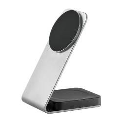 Беспроводное зарядное устройство uBear Level, 20Вт, MagSafe совместимое, Серебристый