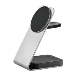 Беспроводное зарядное устройство uBear Level Pro, 25Вт, MagSafe совместимое, Серебристый