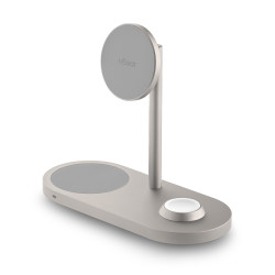 Беспроводное зарядное устройство uBear Stage Pro, 3-в-1, MagSafe совместимое, Титановый
