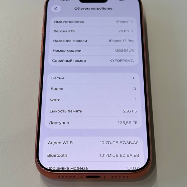 Apple iPhone 17 Pro 256 ГБ (eSIM) «Оранжевый» — фото 6