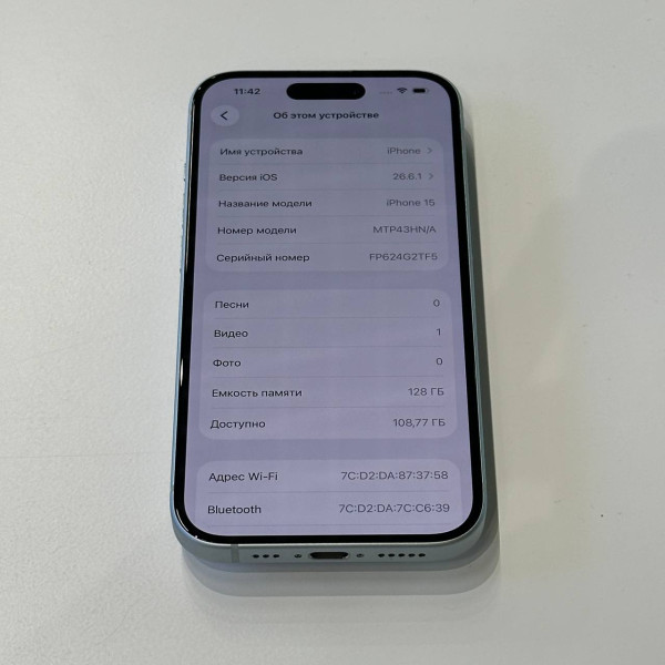 Apple iPhone 15 128 ГБ Синий — фото 6
